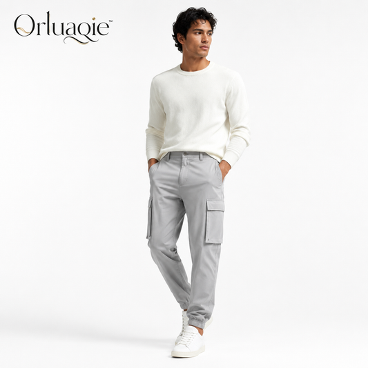 Orluaqie™ Men's Tapered Utility Cargo Pants – Lightweight Relaxed Casual Trousers